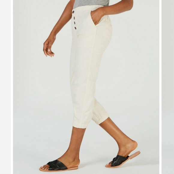 FREE PEOPLE Ivory Cotton Pants - Picture 2 of 8